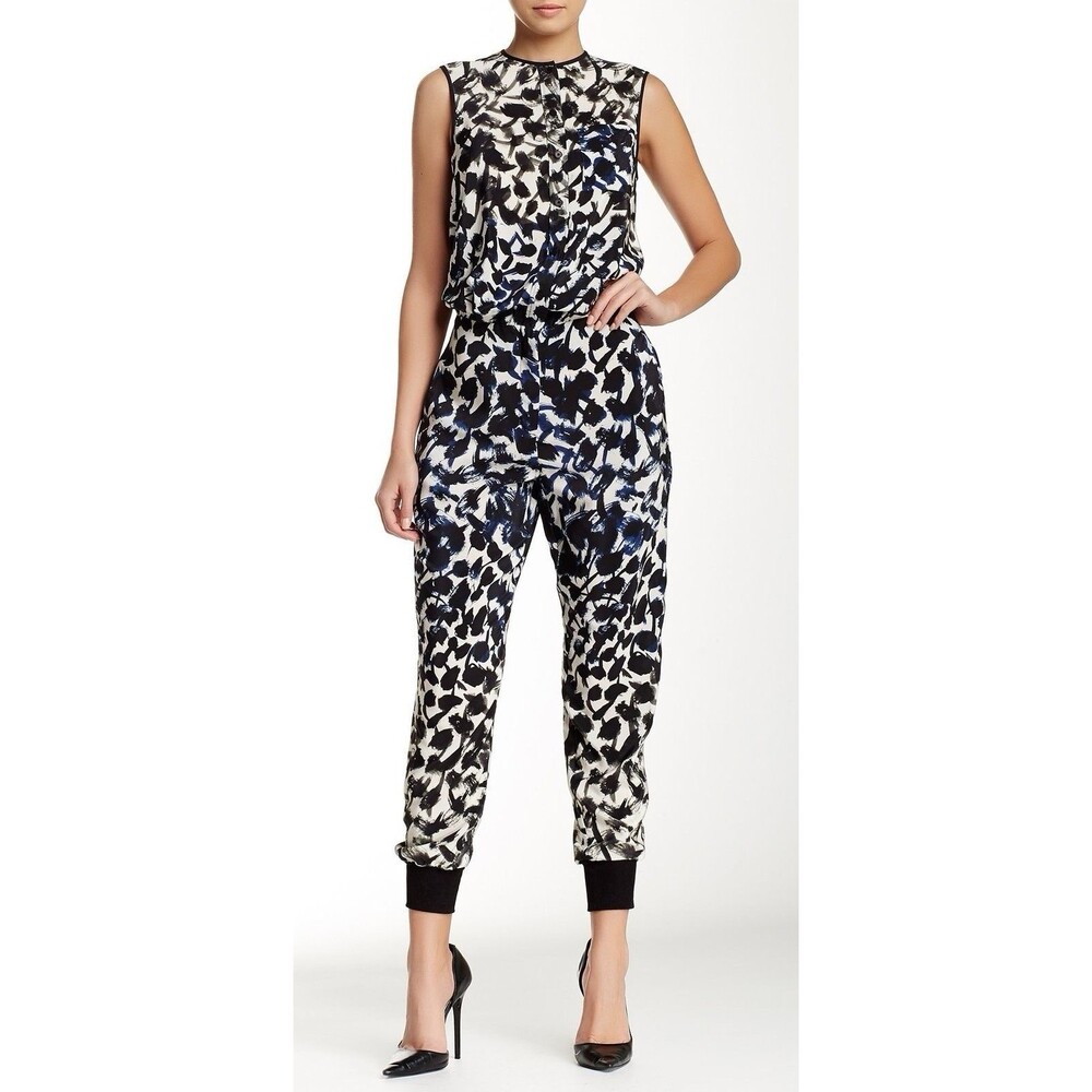 Cut25 YIGAL AZROUEL MULTI 100% Silk JUMPSUIT S/XS